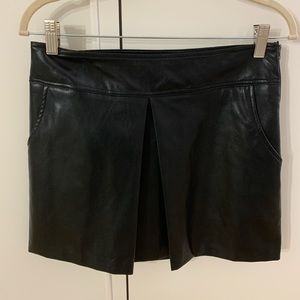 brooklyn Karma faux leather black mini skirt